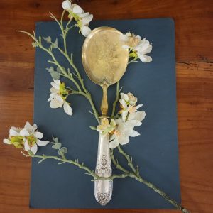 Cuillère à Servir Glace ou Crème Epoque 1900 Argent Fourré, Poinçon Minerve