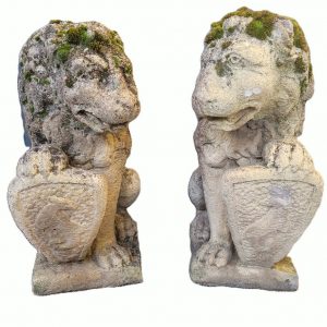 Paire de Lions Pierre