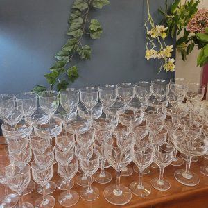 Service de Verres  Cristal à facettes Epoque 1950