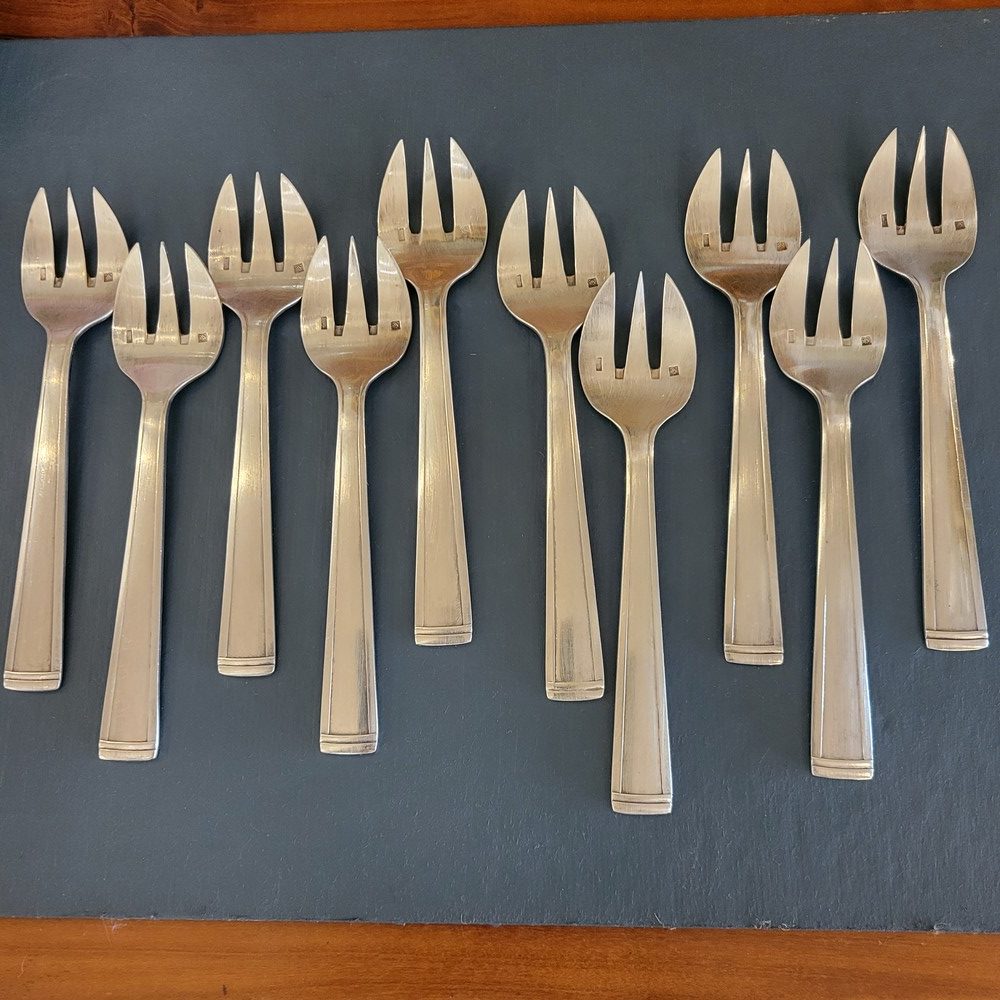 Fourchettes à Huitres Art-Déco, Ravinet-Denfert