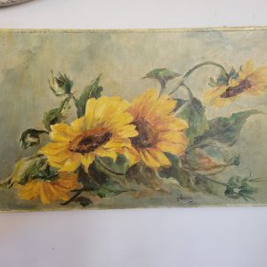 Jeté de Tournesols, Huile sur toile
