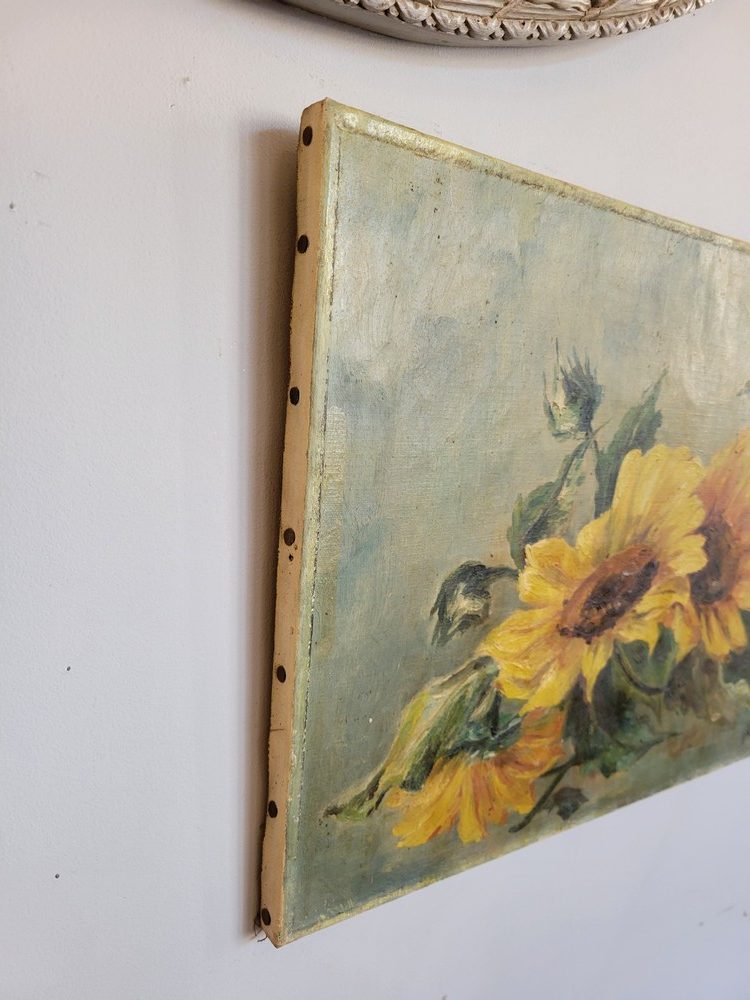 Jeté de Tournesols, Huile sur toile
