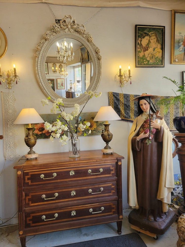 Grand Miroir Médaillon Style Louis XVI