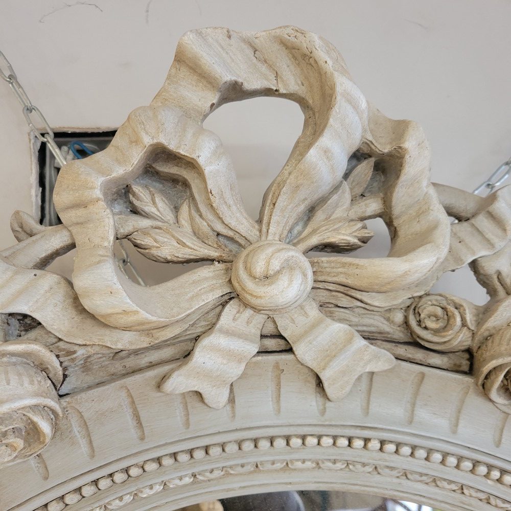 Grand Miroir Médaillon Style Louis XVI