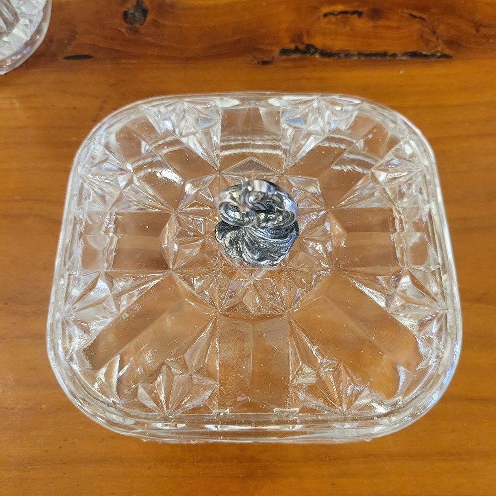 Seau à Biscuit Ancien en Verre, d'esprit Rocaille