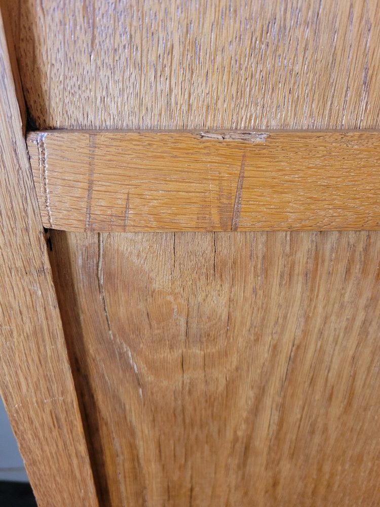 Classeur à Rideau, en chêne, Vintage