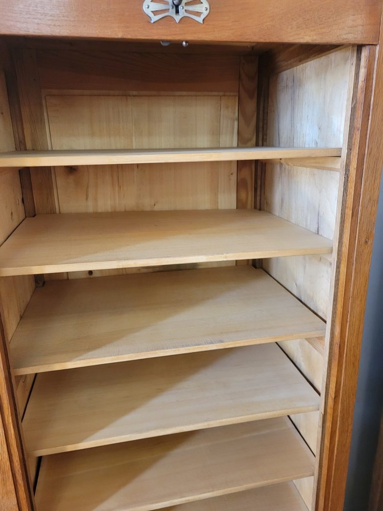 Classeur à Rideau, en chêne, Vintage