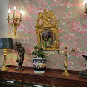 Petit Miroir à Parcloses Bois Doré