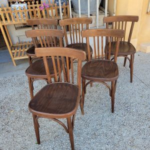 6 Chaises Bistrot Style Baumann