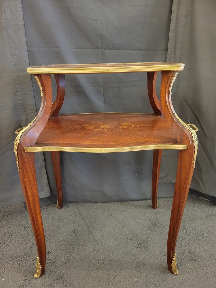 Table à Thé Marquetée Style Louis XV