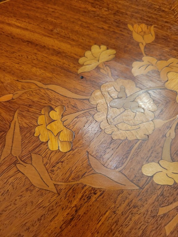Table à Thé Marquetée Style Louis XV