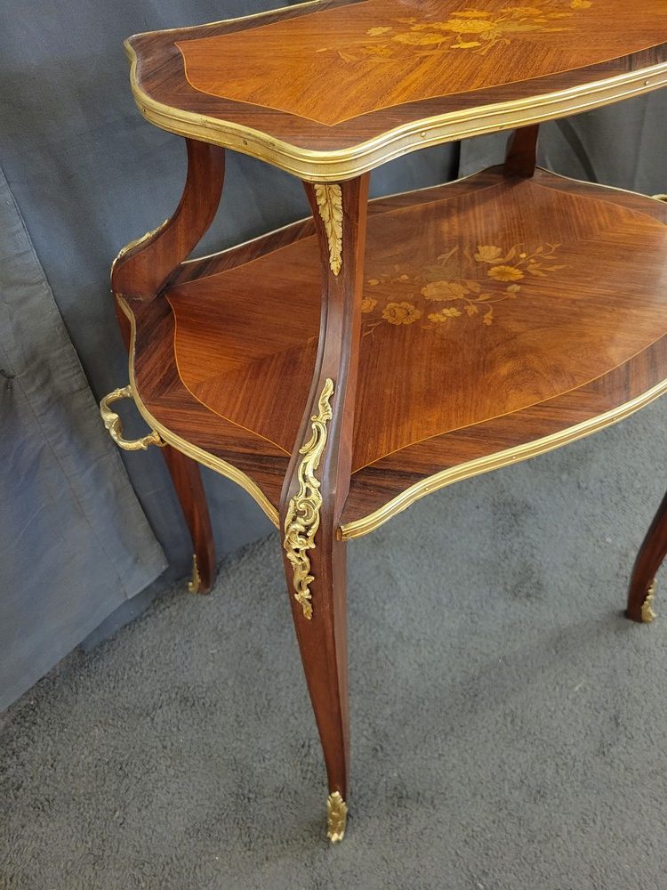Table à Thé Marquetée Style Louis XV