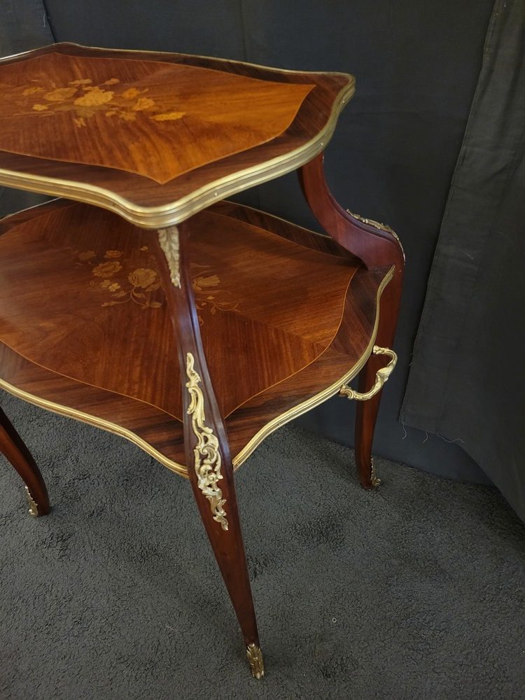 Table à Thé Marquetée Style Louis XV