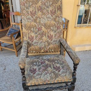 Le fauteuil de Molière,Fauteuil à Crémaillère Style Louis XIII