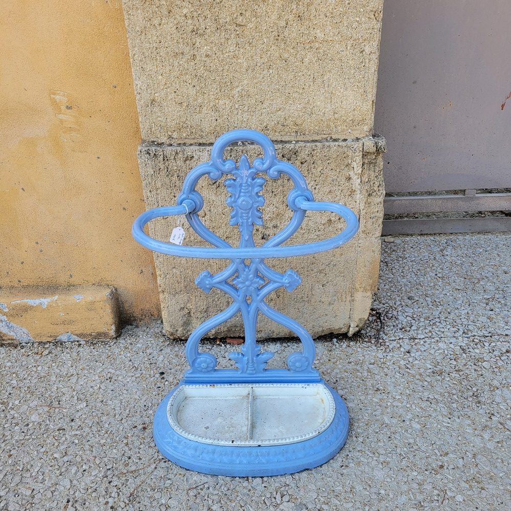 Porte-Parapluie Fonte Emaillée Bleu Lavande