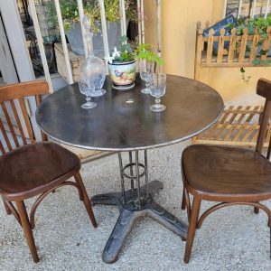 Table Ronde de Jardin en acier brossé