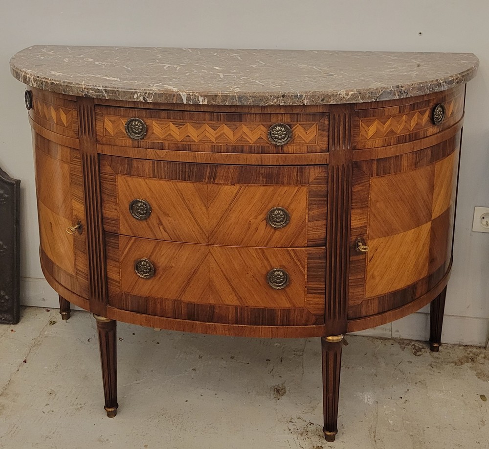 Commode Demi-Lune Louis XVI