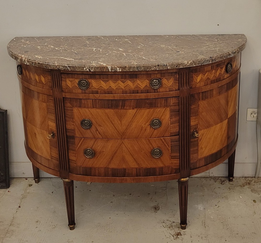 Commode Demi-Lune Louis XVI
