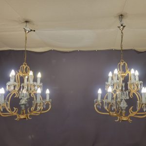 Paire de Lustre Cage