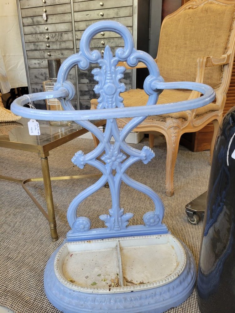 Porte-Parapluie Fonte Emaillée Bleu Lavande