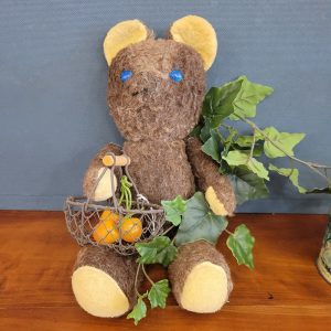 Ours Peluche Vintage aux Yeux Bleus