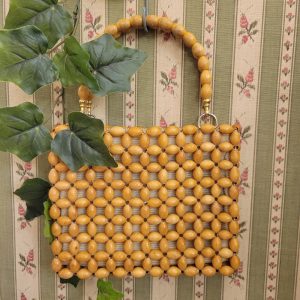 Sac Vintage Perles Bois