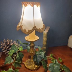Petite Lampe en Bronze de Style Louis XV-Rocaille