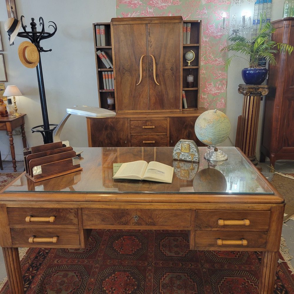 Ensemble Bureau et Bibliothèque  Style Art-Déco
