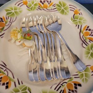 12 Fourchettes à Huitres Modèle Uniplat
